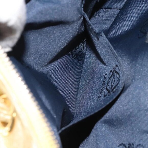 LOEWE Hand Bag Leather Gold Tone Auth - Picture 14 of 16